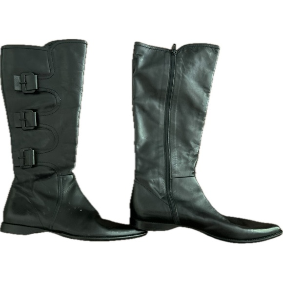 Leather Keneth Cole New York Buckle Boots - Picture 5 of 7